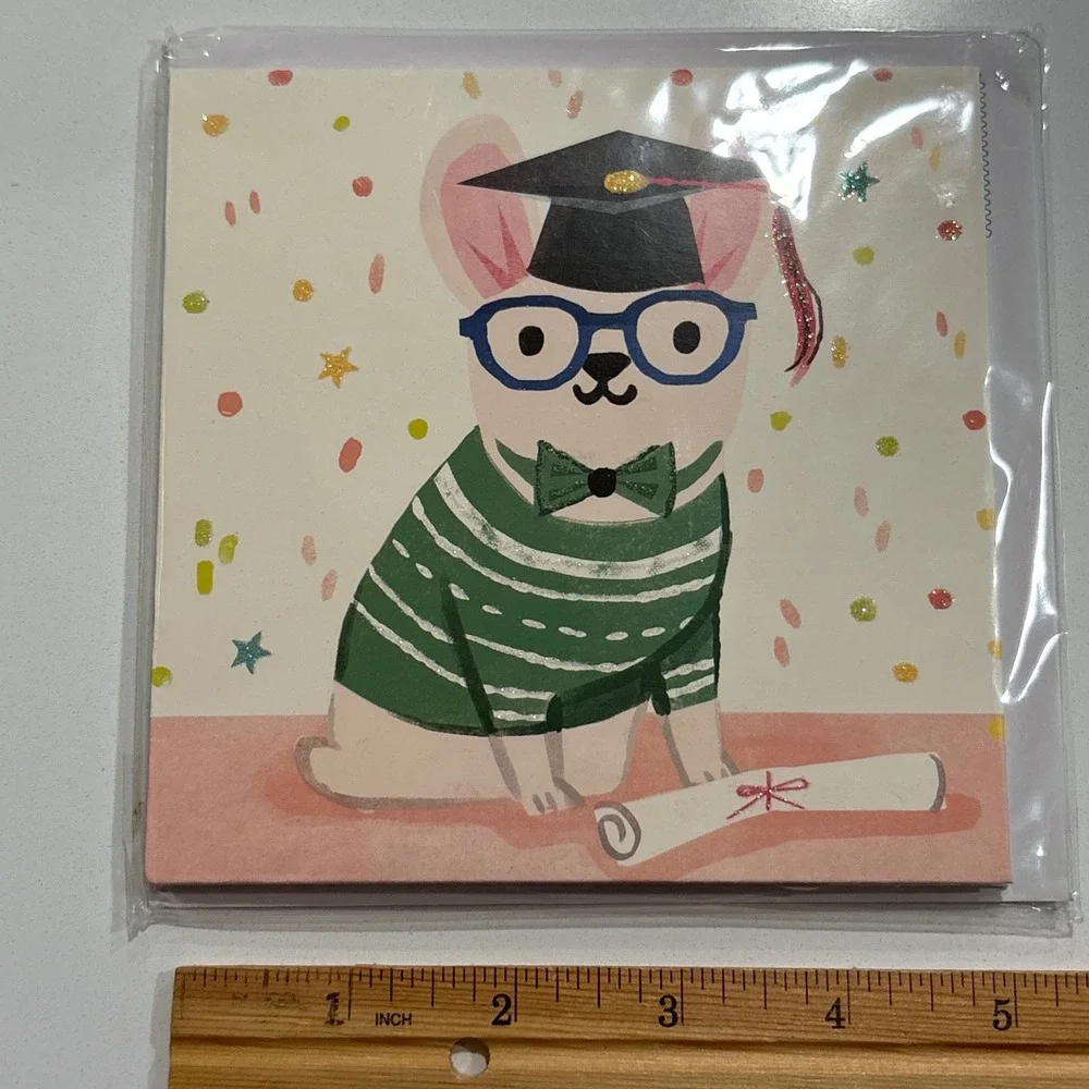 Up With Paper Dog Graduate Pop Up‎ Greeting Card Graduation Congrats